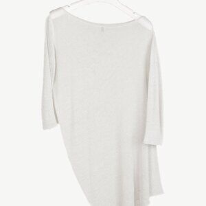 Annette Gortz Light-Grey Mesh-Knit Asymmetrical Tunic